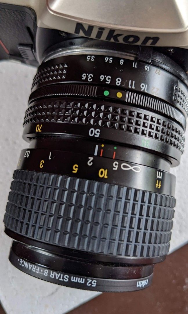 NIKON FM10 SLR CAMERA (Category: Cameras) located in Marikina City. Submitted by cambas (Listing ID 1266199190, Image 3). Description: NIKON FM10 SLR CAMERA (body, lense, case +filter) -35-70mm f/3.5 -f/4.8 -with Cokin (France) 52mm Star Filter -with original leather case & strap -Made in Japan -good as brand new -SBM Speedligh5 flash available (sold separately) -RFS-decluttering.