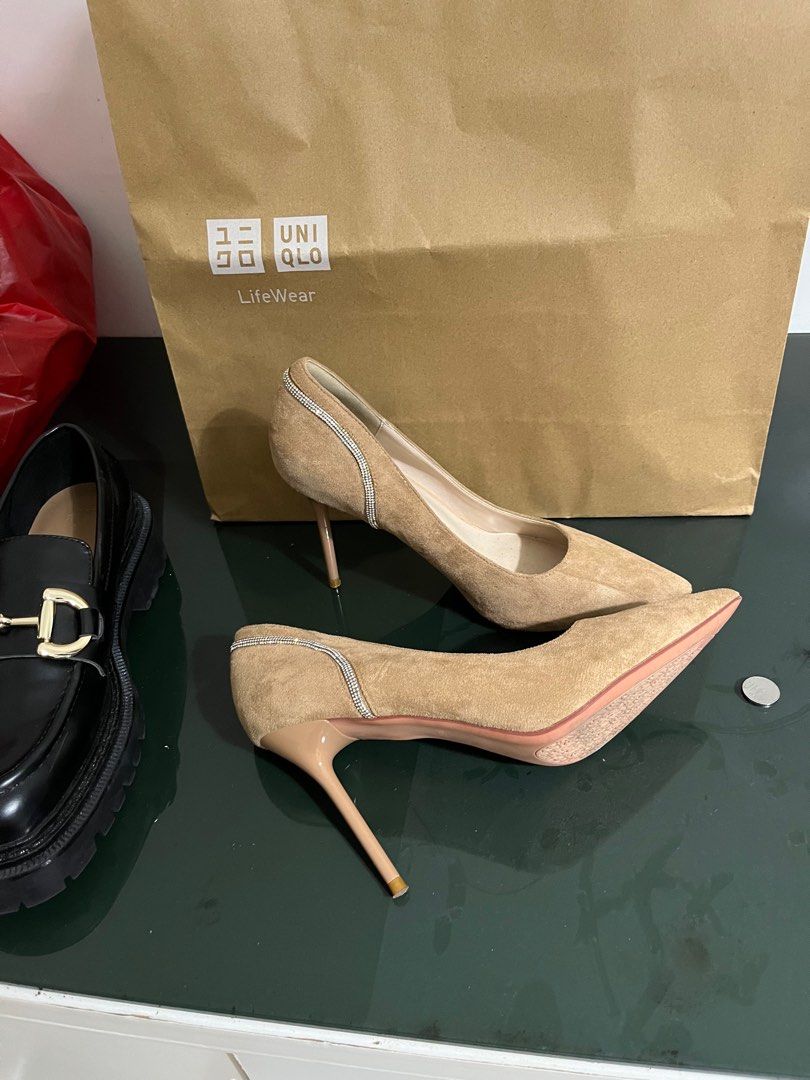 Nude sparkly heels clearance