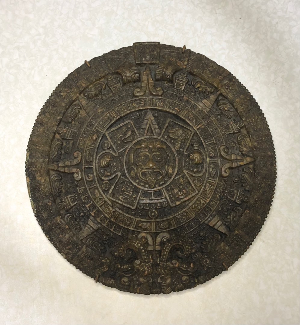 Old Aztec Sun Stone Crushed Malachite, Hobbies & Toys, Memorabilia ...