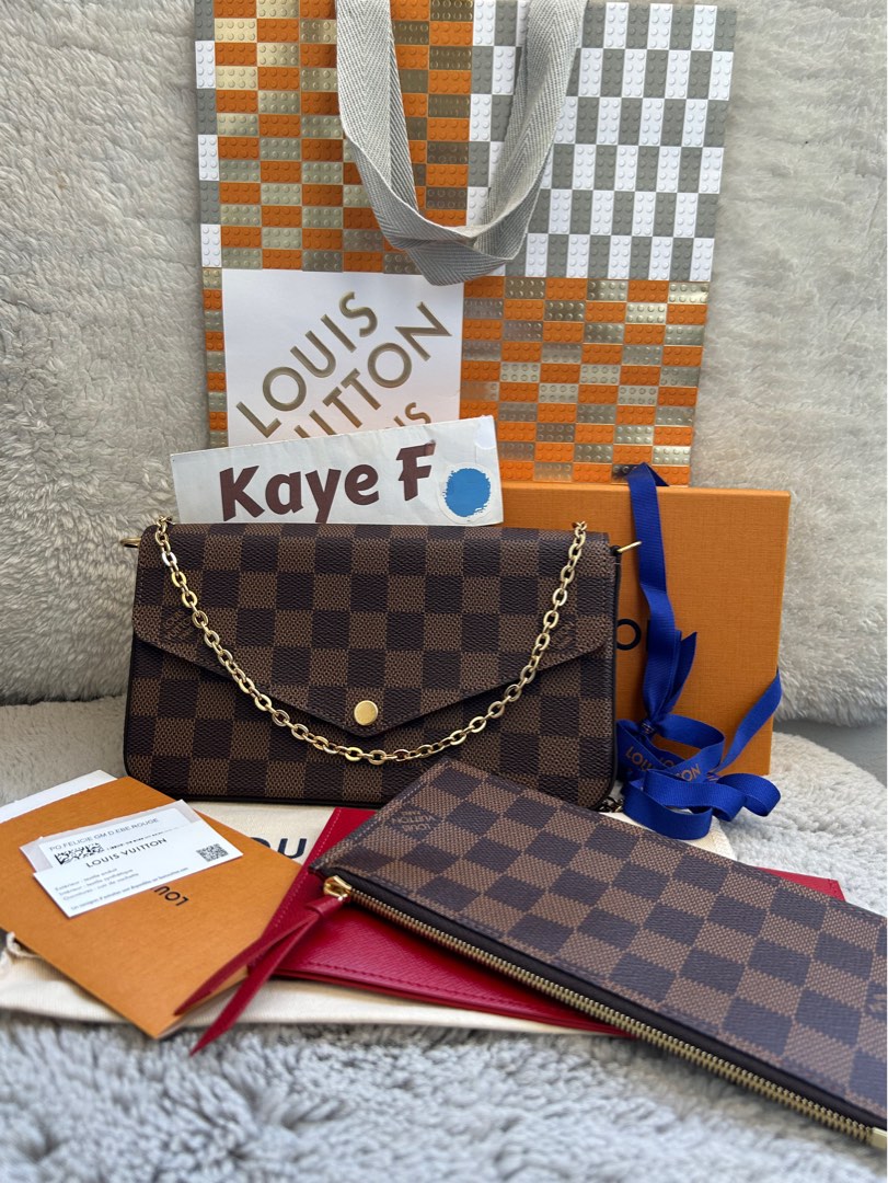 Original LV Louis Vuitton Felicie Pochette GM 2023 microchip, Luxury
