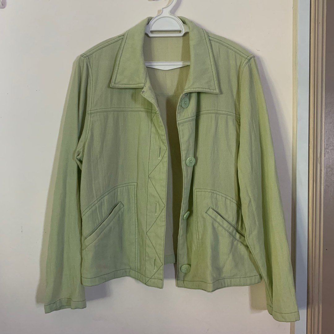 Pastel green jacket, Women's Fashion, Coats, Jackets and Outerwear on