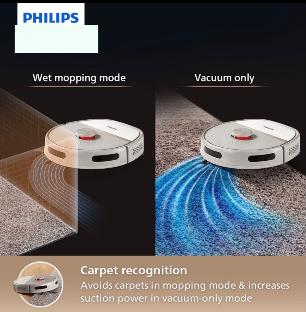 PHILIPS 2in1 Wet & Dry Vacuum & Mop Robot Vacuum 6000 Series XU6500