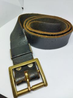 Pure leather belt brass Buckle