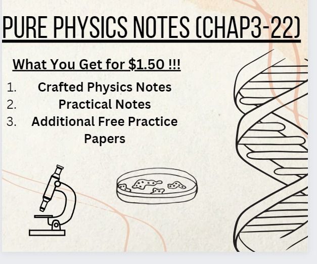 Pure Physics Notes (Category: Assessment Books) located in Singapore. Submitted by minimalistaddict (Listing ID 1266119049, Image 1). Description: What You Get For A Low Price Of $1.50 1) All Chapters 3-22 Crafted Physics Notes For O Levels 2) Physics Practical Notes 3) Additional Free Practice Papers Dm for more info.