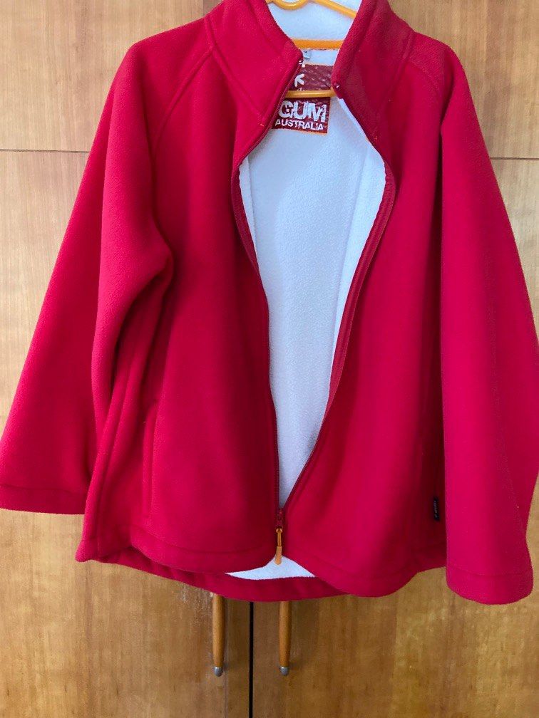 Red jacket outlet from pink