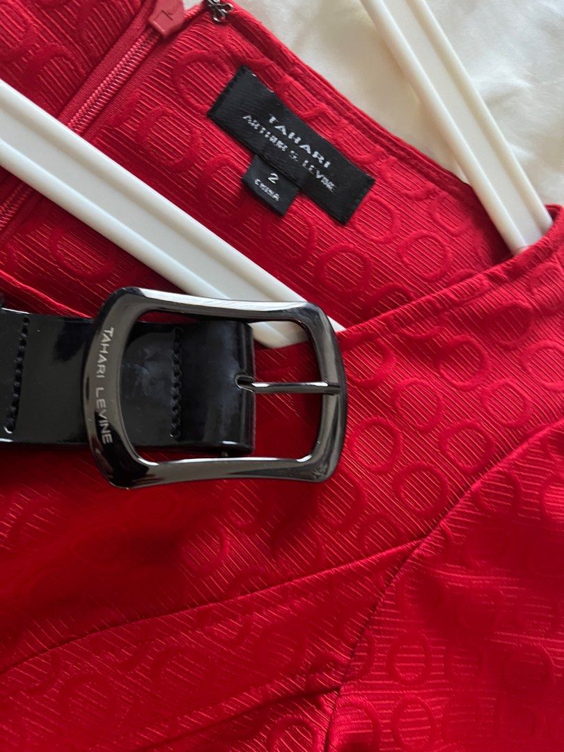 78 Year End SALE RED SALE Authentic Tahari Dress with Belt