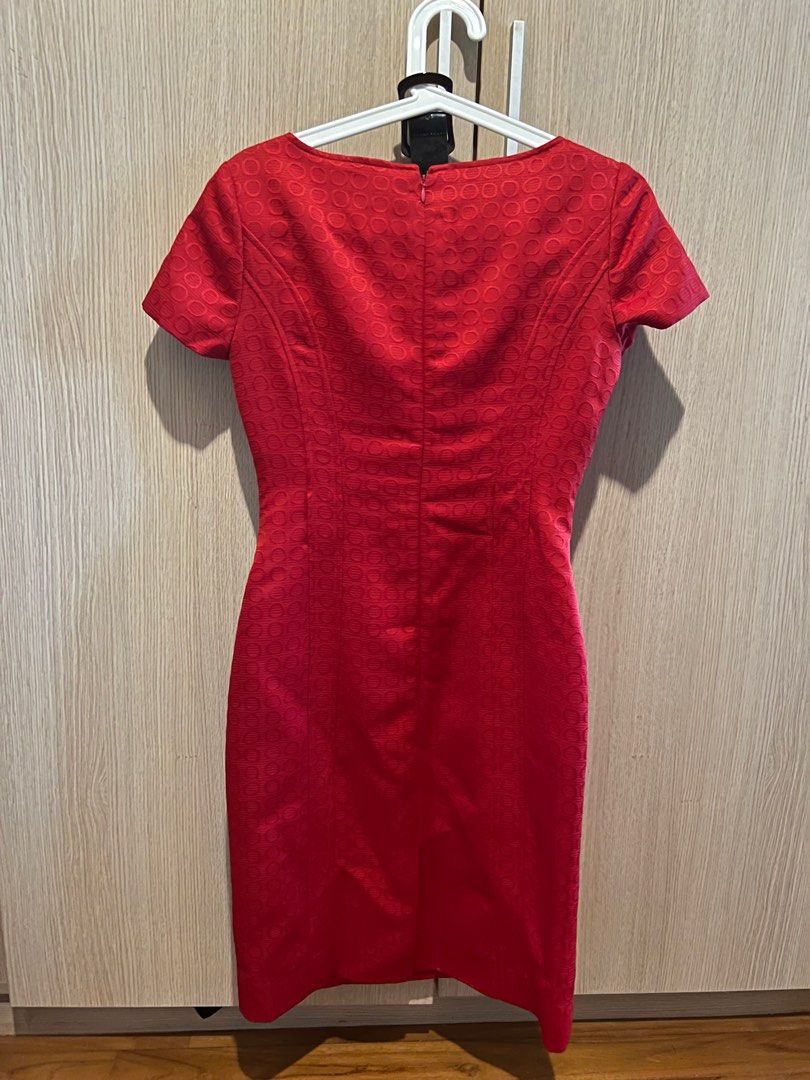 Tahari clearance red dress
