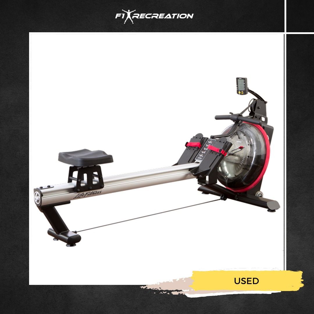 Life fitness top rower water
