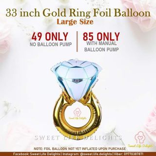 Ring Foil Balloon, Bride To Be Decors, Bridal Shower Decors