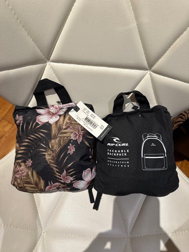 Ripcurl foldable backpack Women s Fashion Bags Wallets Backpacks on Carousell