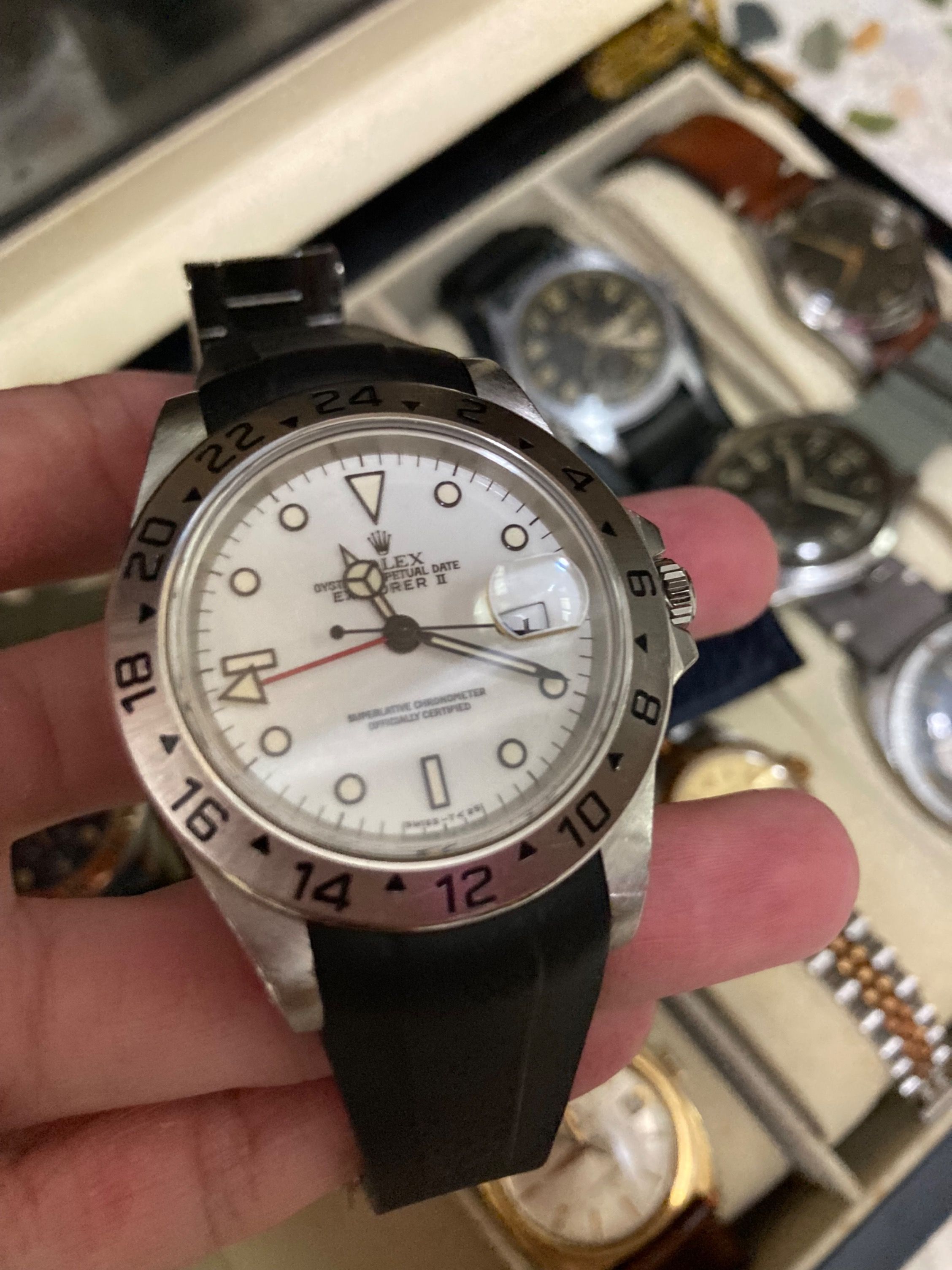 rolex submariner gmt explorer rubber strap, Luxury, Watches on