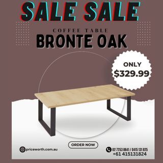 SALE!! BROONTE OAK COFFEE TABLE - ORDER NOW!!
