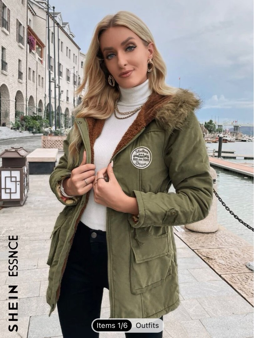 Shein green top jacket