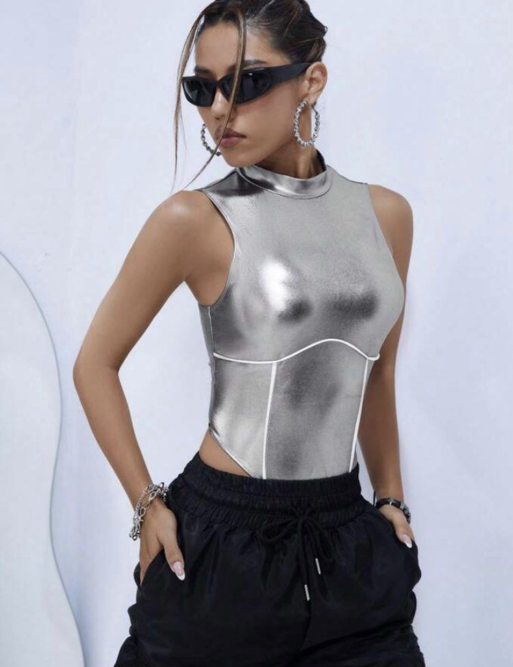 Metallic bodysuit