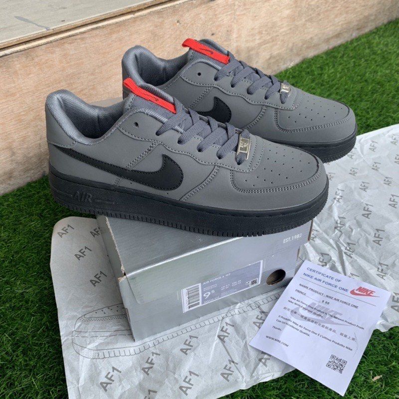 air force 1 grey black