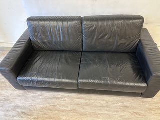 Sofa black leather