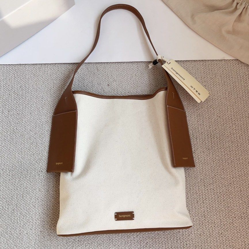 Endora leather 2025 shoulder bucket bag