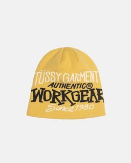 STUSSY SKULLCAP WORKGEAR PRINT 毛帽 塗鴉 字體