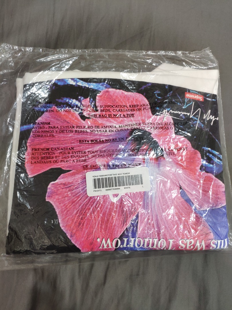 直売純正品 Supreme Yohji Yamamoto Was Tomorrow 白 L - トップス