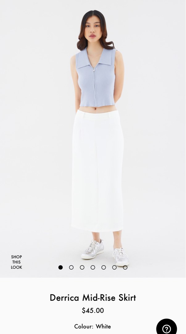 Haremi Linen Low-Rise Slip Skirt