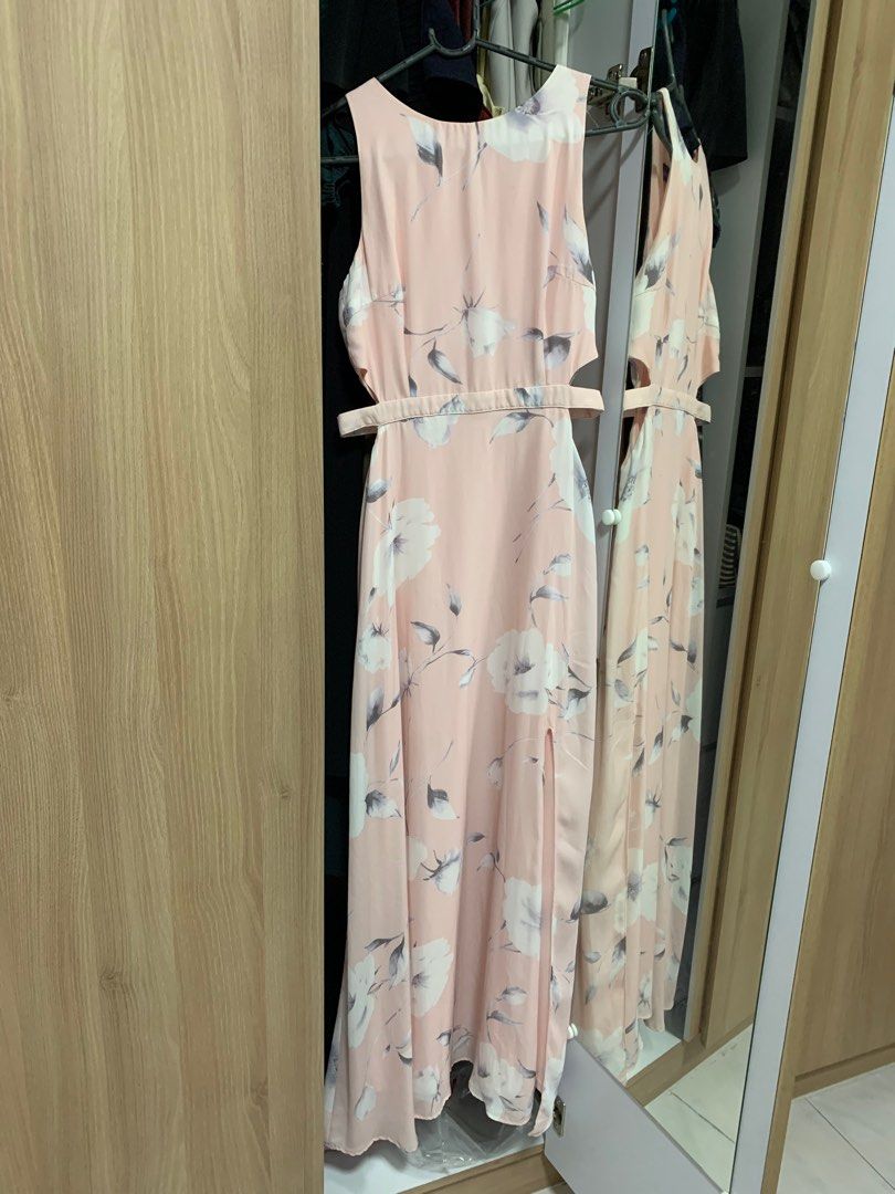 The Closet Lover Pink Maxi Cutout Dress, Women's Fashion, Dresses & Sets,  Dresses on Carousell