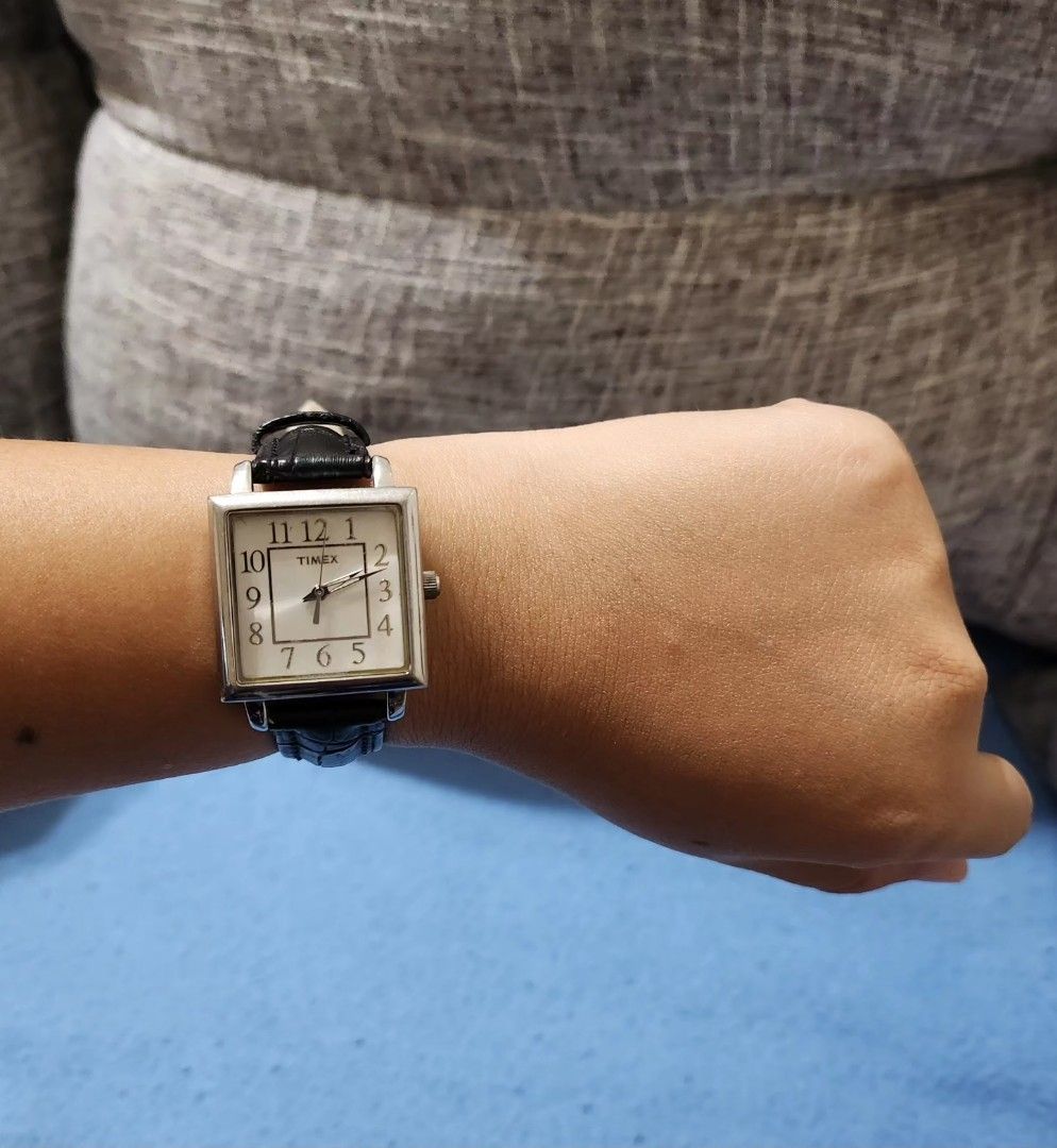 TIMEX Watch with Genuine Leather strap