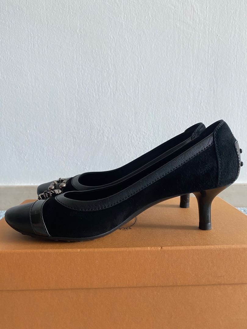 Tod s Women s Leather Pumps in Black Women s Fashion Footwear