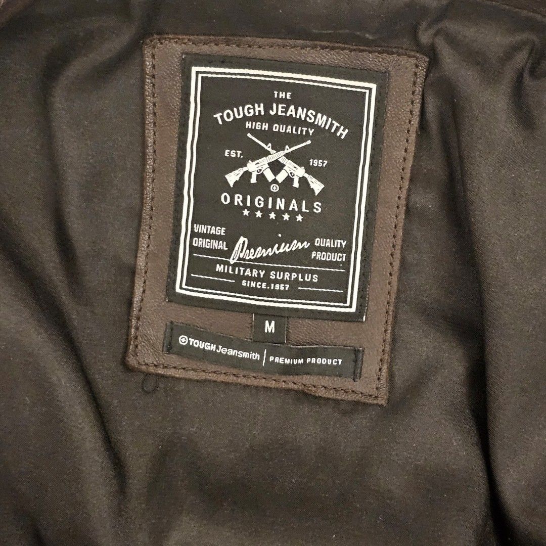 Tough jeansmith Leather Jacket (Lamb leather), 女裝, 外套及戶外