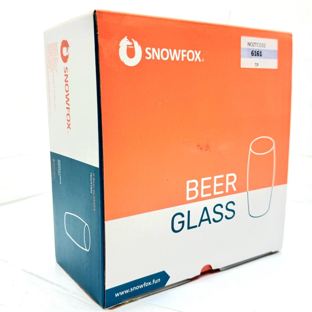 TP-SNOWFOX Premium Vacuum Insulated Stainless Steel Beer Glass Set of 2 ...