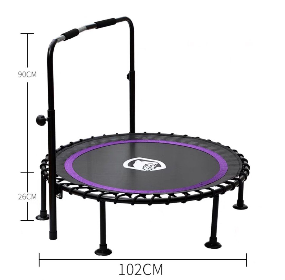 Trampoline for adult and children with bar handle