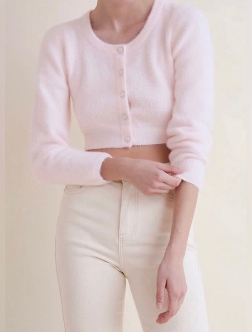 Fuzzy discount cardigan women