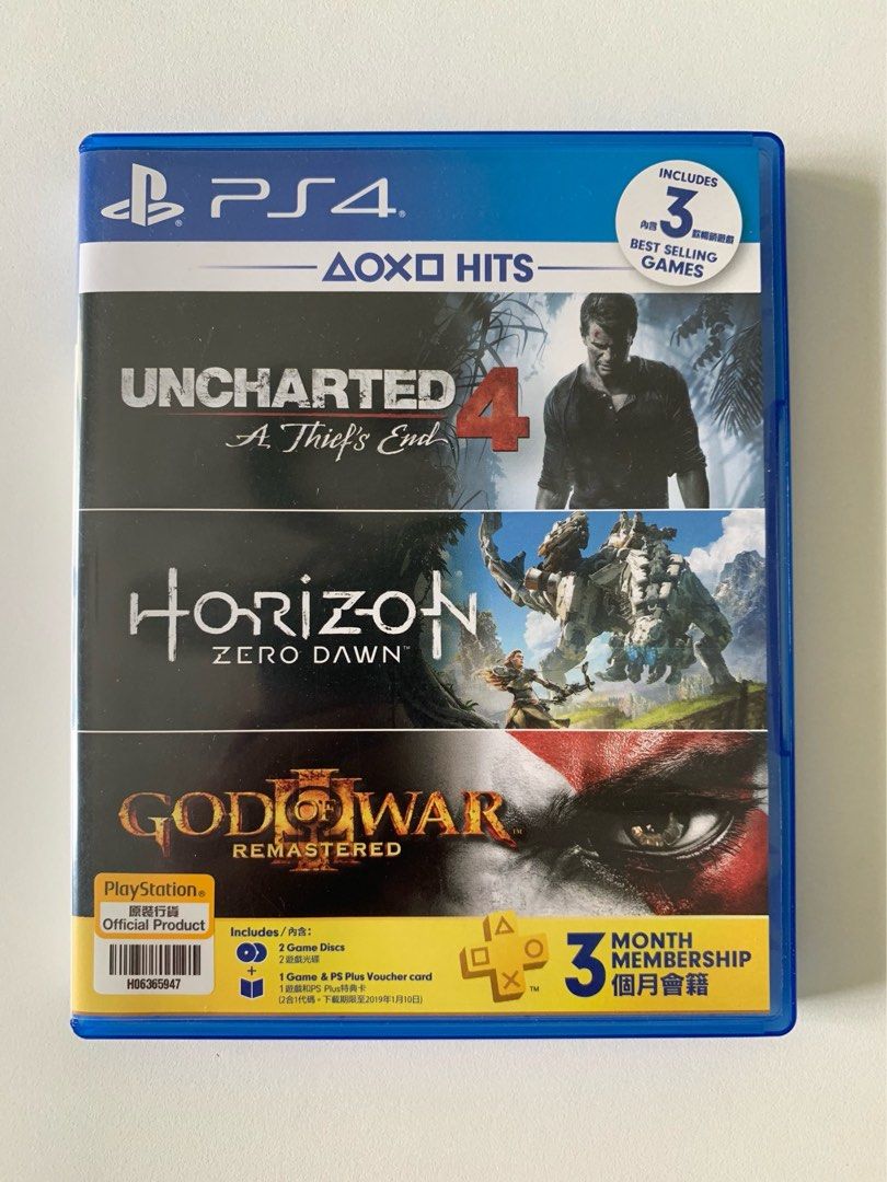 Ps4 uncharted 4 god shop of war horizon zero dawn