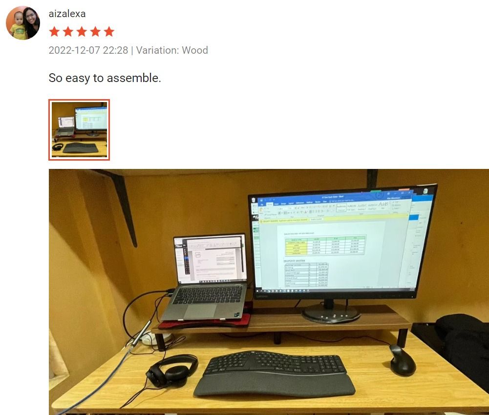 Universal Wooden Monitor Stand Extended Width Monitor Riser Laptop ...