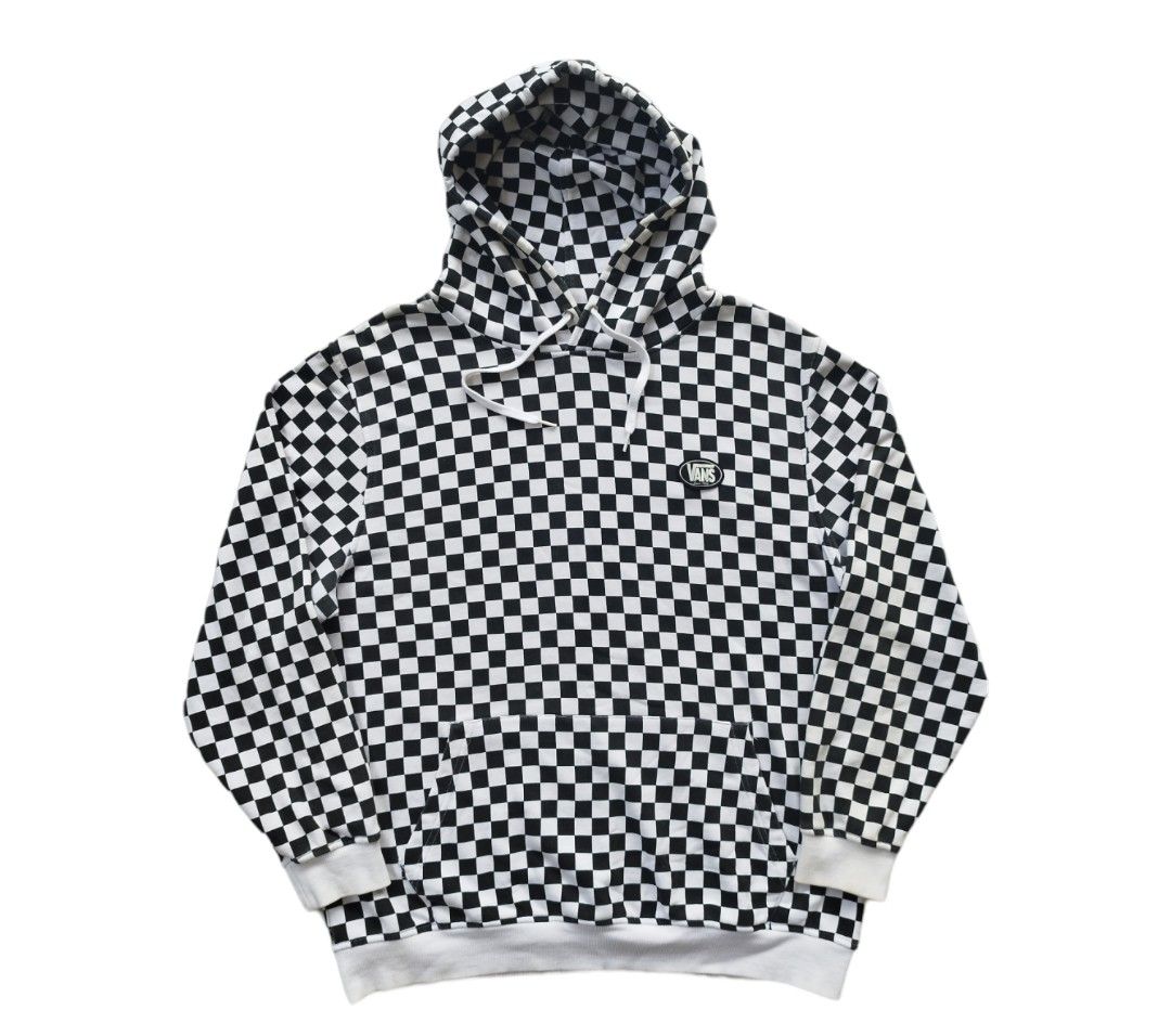 Checkerboard sleeve deals hoodie