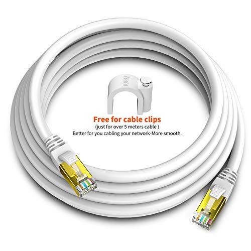ZOSION Cat 8 Ethernet Cable, 3 ft High Speed 40Gbps 2000Mhz Internet Patch  Cable Cord, Heavy Duty 26AWG Shielded LAN Network Cable with RJ45 Connector