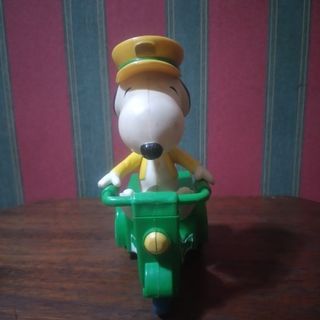 Vintage Snoopy on Motorcycle Peanuts Collectible