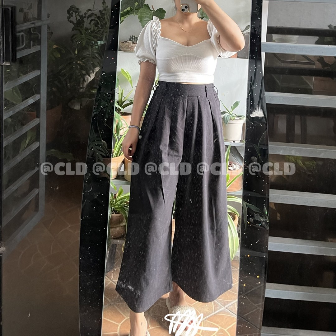 Squarepants cotton spandex/Wide leg pants