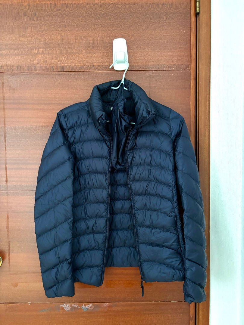WOMEN Jaket Parka Ultra Light Down UNIQLO Navy Preloved size XS