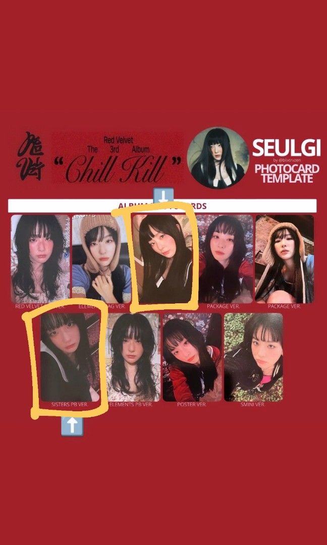 WTB Chill Kill Seulgi photocards, Hobbies & Toys, Memorabilia