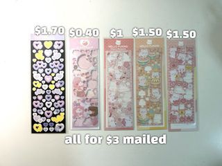 DAISO / Yurutto Life Fruits Bear Rabbit Cat Sticker Sheet / Made in Japan