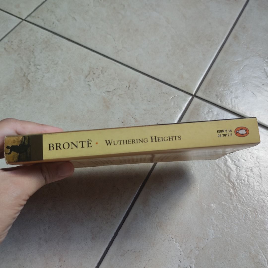 Wuthering Heights by Emily Bronte (Category: Storybooks) located in Quezon City. Submitted by miletdeclutters (Listing ID 1266198059, Image 3). Description: 2 copies available, Penguin Classics -1 copy well-used (PHP 180), pages and spine intact, tanning edges -1 copy heavily used (PHP 75), bottom spine and front cover has tear, tanning edges .