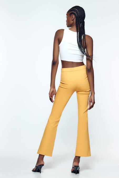 MINI FLARE PANTS - Orange