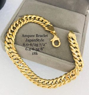 18k gold mens bracelet