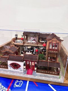 成品 diy小屋 大唐古鎮 復古中國古風庭院創意別墅模型閣樓玩具禮物 娃娃屋 迷你屋 模型屋 袖珍屋