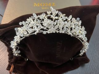 韓式水晶皇冠頭飾（銀色）64196077725827110
