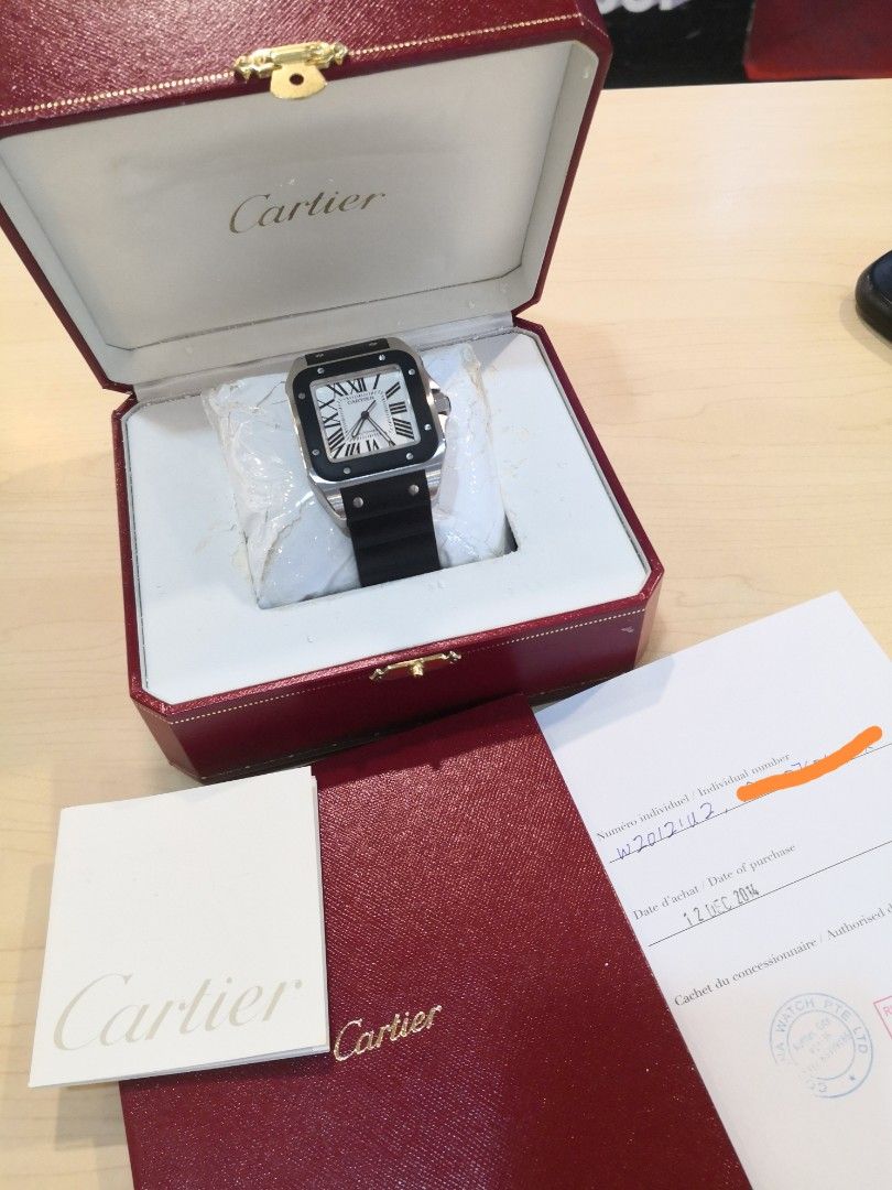 Cartier santos hotsell 100 w20121u2