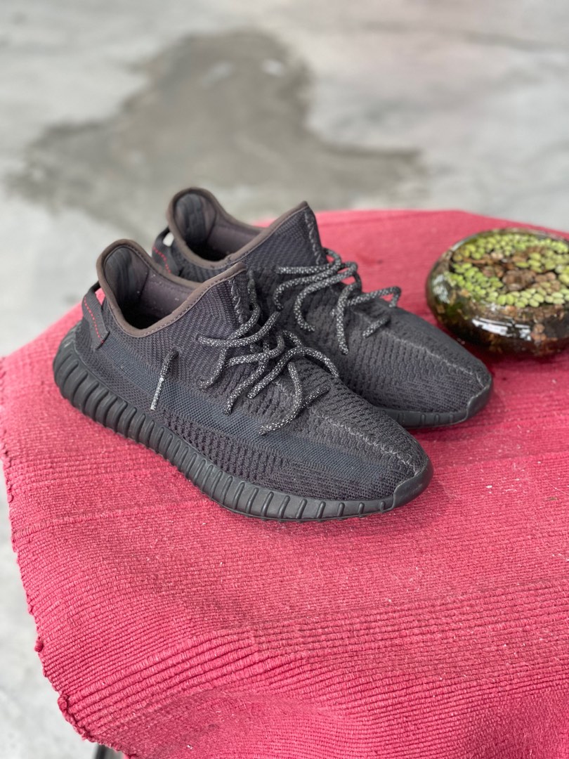 Adidas Yeezy 350 V2 Black Static Non Reflective, Men's Fashion ...