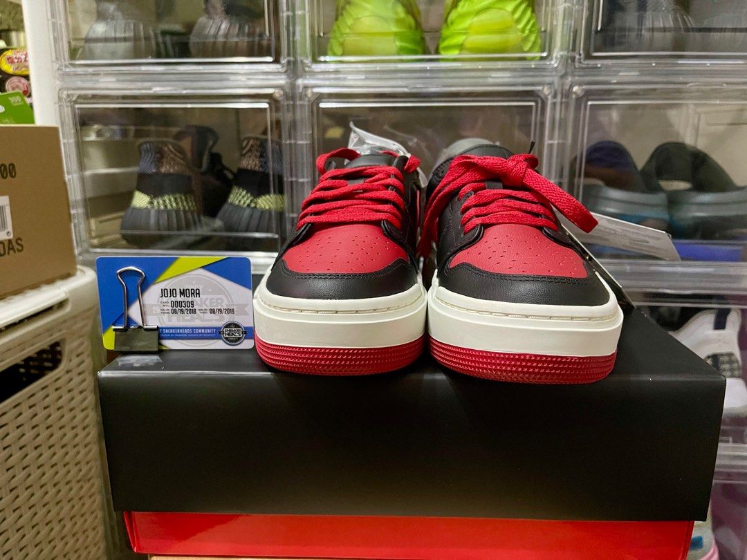 Air Jordan 1 Elevate “Bred” US8W (Category: Sneakers) located in Makati City. Submitted by deomora3 (Listing ID 1266328460, Image 1). Description: For sale! Air Jordan 1 Elevate “Bred” Size : US8womens/6.5mens Condition : Brandnew Price : 8,000 Meetups : SM Light Mall, SM Megamall, Makati Area, BGC Area.