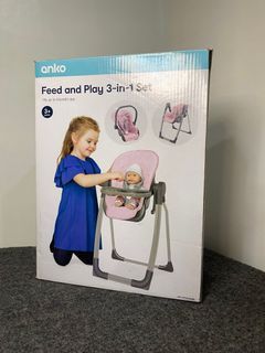Anko Feed and Play Doll High Chair Brandnew