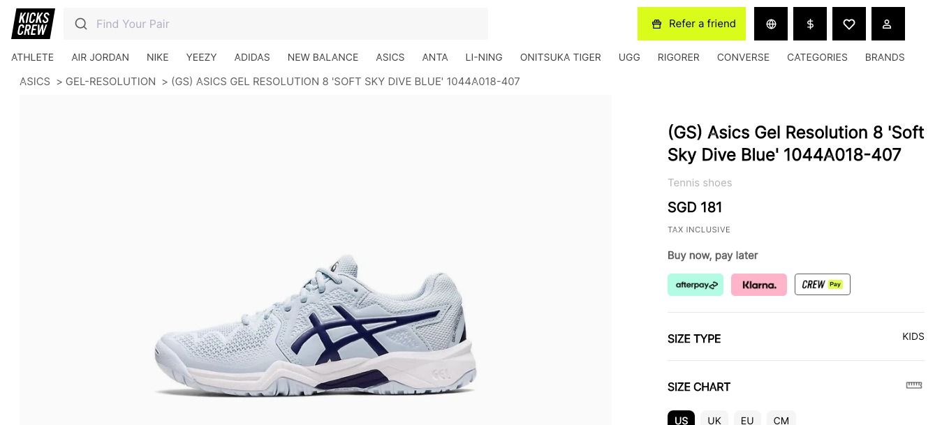 Afterpay tennis clearance shoes